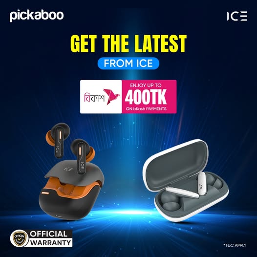 Meet the all-new ICE Prime Pro ANC TWS Earbuds & ICE Air ANC TWS Earbuds — officially launched on Pickaboo with the Best Price!