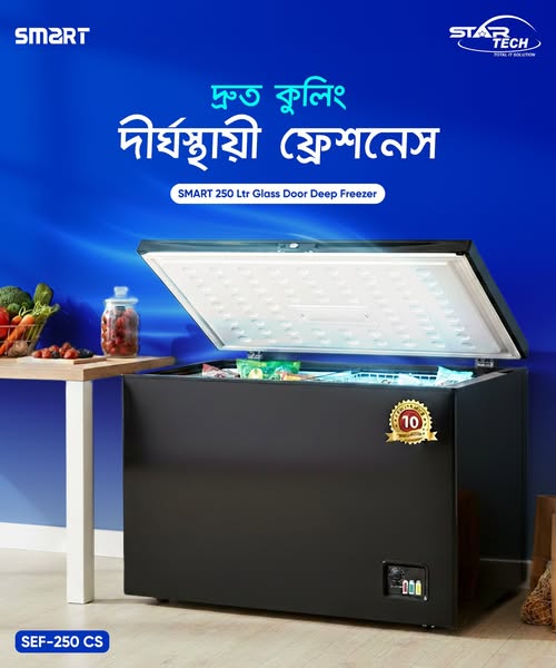 SMART SEF-250CS Deep Freezer — Powerful Cooling, Smart Savings