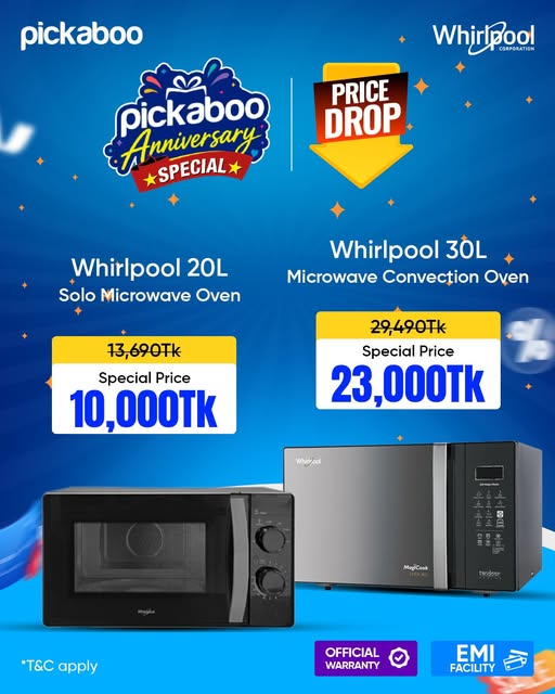 Pickaboo Anniversary Sale-এ Whirlpool Oven এখন সবচেয়ে কম দামে!