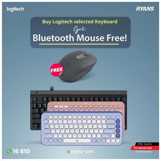 Free Bluetooth Mouse with Logitech Keyboards!