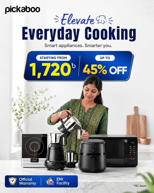 Upgrade your kitchen with the essentials you actually need - Air Fryers, Ovens, Mixers, Grinders & more — now at the best prices on Pickaboo!