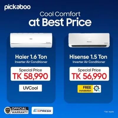 Stay cool this summer with top-brand Air Conditioners from Haier, Hisense & more