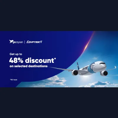 Enjoy up to 48% savings on selected EgyptAir flights from Dhaka to Egypt