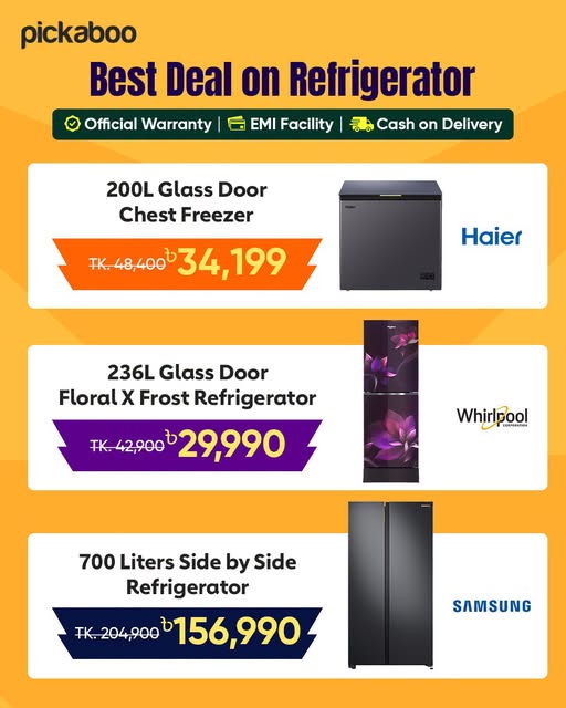 Upgrade your kitchen with the perfect refrigerator - Discover amazing deals on top refrigerator brands including Haier, Whirlpool & Hitachi.