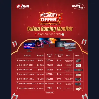 Dahua Gaming Monitor Mega Gift Offer