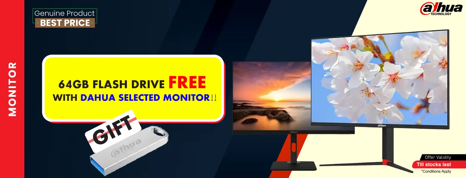 64GB Flash Drive Free with Dahua Selected Monitor