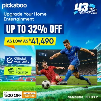 Bring home a 43" Samsung or Sony TV this World Cup season and experience every goal, save, and celebration in stunning clarity.