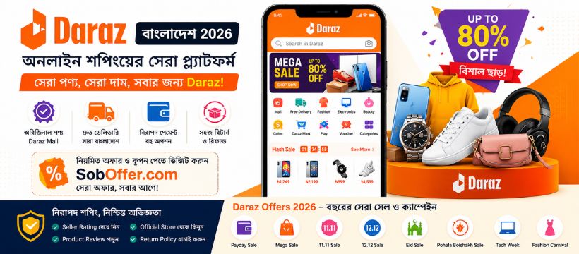 Daraz Bangladesh 2026 – বাংলাদেশের সবচেয়ে জনপ্রিয় অনলাইন শপিং প্ল্যাটফর্ম
