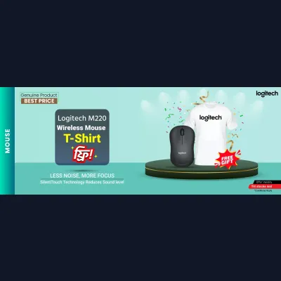 T-Shirt FREE with Logitech M220 Wireless Mouse