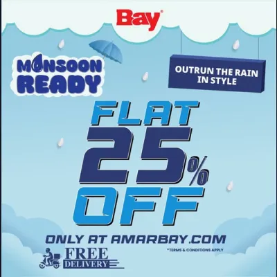 Monsoon days are here! Stay comfortable and step out in style with a FLAT 25% OFF on your favorite picks.