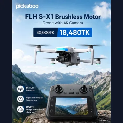 Capture every moment from a whole new angle with the FLH S-X1 Brushless Motor Drone with 4K Camera.