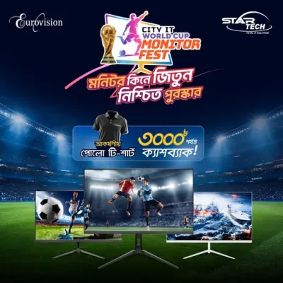 চলছে Eurovision সিটি আইটি ওয়ার্ল্ড কাপ মনিটর ফেস্ট!