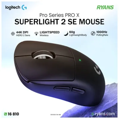 Logitech PRO X SUPERLIGHT 2 SE Wireless Gaming Mouse – Precision built for competitive play.
