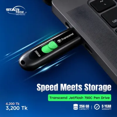 Transcend JetFlash 790C 256GB USB 3.2 Type-C Pen Drive