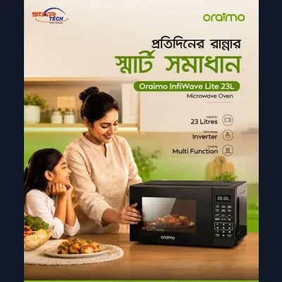 Smart Inverter Heating, Silent Operation & Full Touch Control — Oraimo InfiWave Lite 23L Microwave Oven