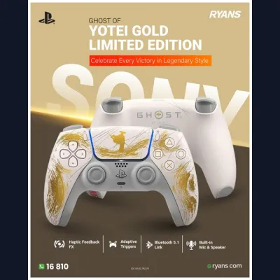 Sony PlayStation DualSense Ghost of Yotei Gold Limited Edition – Iconic control in every game.