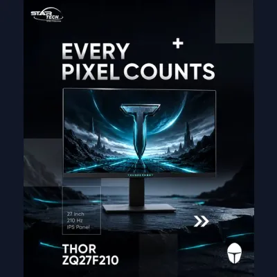 Ultra-Fast 210Hz Fast IPS, Sharp 2K QHD & Adaptive-Sync — ThundeRobot Thor ZQ27F210 27" Gaming Monitor