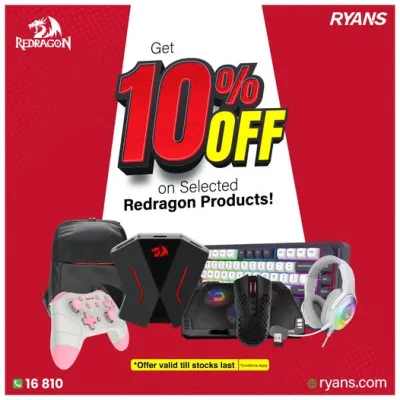 Get 10% OFF on Selected Redragon Products!
