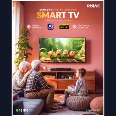 Samsung Crystal UHD U8500H (2026) 55" 4K Smart TV – Vision AI meets immersive entertainment.