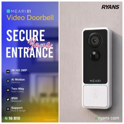 Meari B1 – Smart Wi-Fi video doorbell for convenient front-door monitoring and communication.