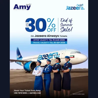 End of Summer Sale is here — up to 30% off on Jazeera Airways   tickets