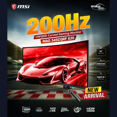 MSI MAG 345CQRF E20 34" 200Hz UWQHD Curved Gaming Monitor
