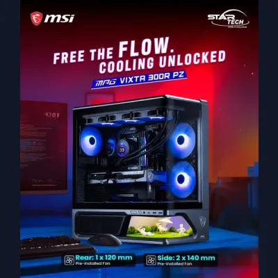 MSI MPG VIXTA 300R PZ ARGB ATX Mid Tower Gaming Casing