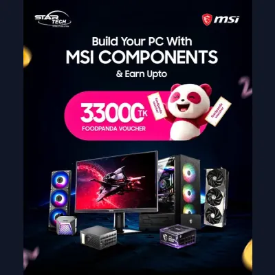 Build Your PC with MSI & Earn Up to 33,000 TK Foodpanda Vouchers!