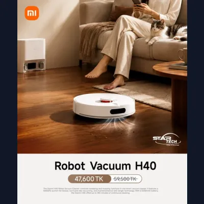 10000Pa Extreme Suction, LDS Smart Navigation & 4L Auto-Empty Dock — Xiaomi H40 Robot Vacuum Cleaner