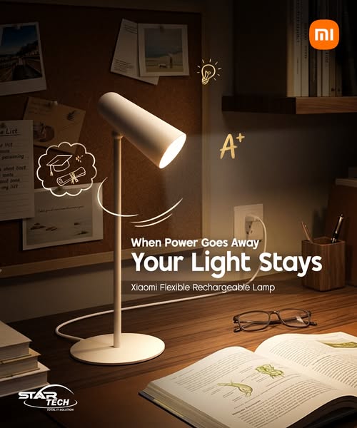Flexible Gooseneck, 2000mAh Battery & Up to 40 Hours Runtime — Xiaomi Flexible Rechargeable Lamp