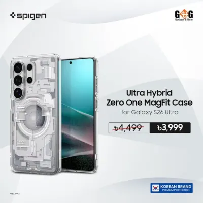 Get Tk. 500 off on Spigen Ultra Hybrid Zero One MagFit Case for Galaxy S26 Ultra.
