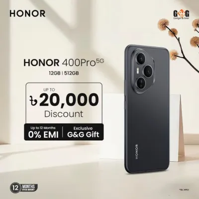 Get up to Tk. 20,000 discount on HONOR 400 Pro 5G.