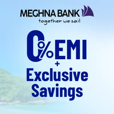 0% EMI for 3 Months with exclusive discount for Meghna Bank credit cardholders