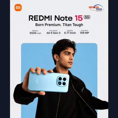 Snapdragon 6 Gen 3 5G Chipset, 120Hz AMOLED Display & 108MP Camera — Redmi Note 15 5G