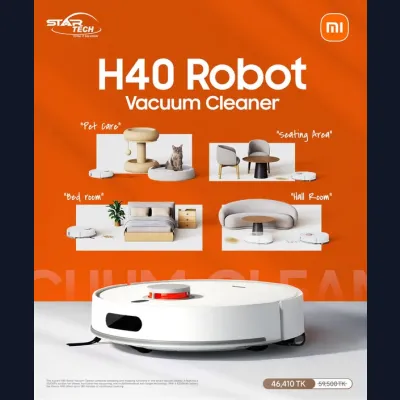 10000Pa Extreme Suction, LDS Laser Mapping & 5200mAh Battery — Xiaomi H40 Robot Vacuum Cleaner