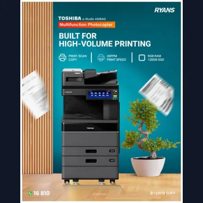 Toshiba e-Studio 4528AG – A3 monochrome multifunction photocopier for busy office workflows.