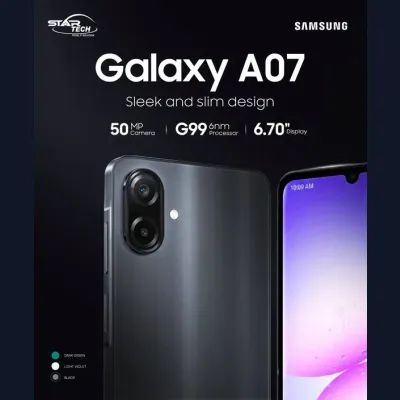 6.7" HD+ Display, Helio G99 & 50MP Dual Camera — Samsung Galaxy A07