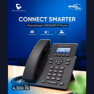 Grandstream GRP2601P IP Phone With PoE & Without Adapter