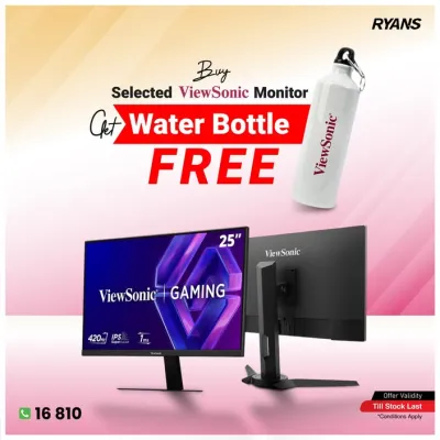 Buy Selected ViewSonic Monitor & Get FREE Water Bottle