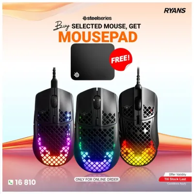 Buy Selected SteelSeries Mouse, Get a Mousepad FREE
