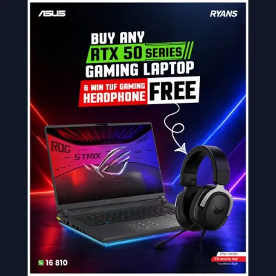 Buy ASUS RTX 50 Series Gaming Laptop & Get FREE TUF Gaming Headphone