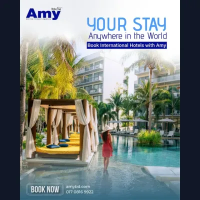 Planning a trip abroad? Amy brings you international hotel booking for your next journey. From a city break to a scenic getaway, book your stay before you fly.