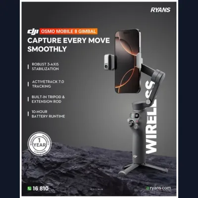 DJI Osmo Mobile 8 – A smartphone gimbal built for smooth, creative video recording.