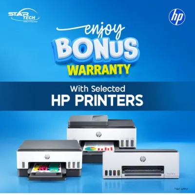 চলছে স্টার টেক HP Smart Tank & Ink Tank Printer Warranty Offer