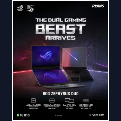 Launched Today! ASUS ROG Zephyrus Duo 16 GX651AX – Dual-screen gaming laptop.