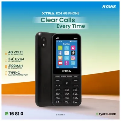 Xtra R24 4G VoLTE Feature Phone – Clear Calling & Daily Entertainment.