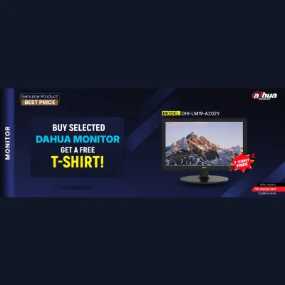 Buy Dahua DHI-LM19-A202Y Monitor, Get a Free T-Shirt