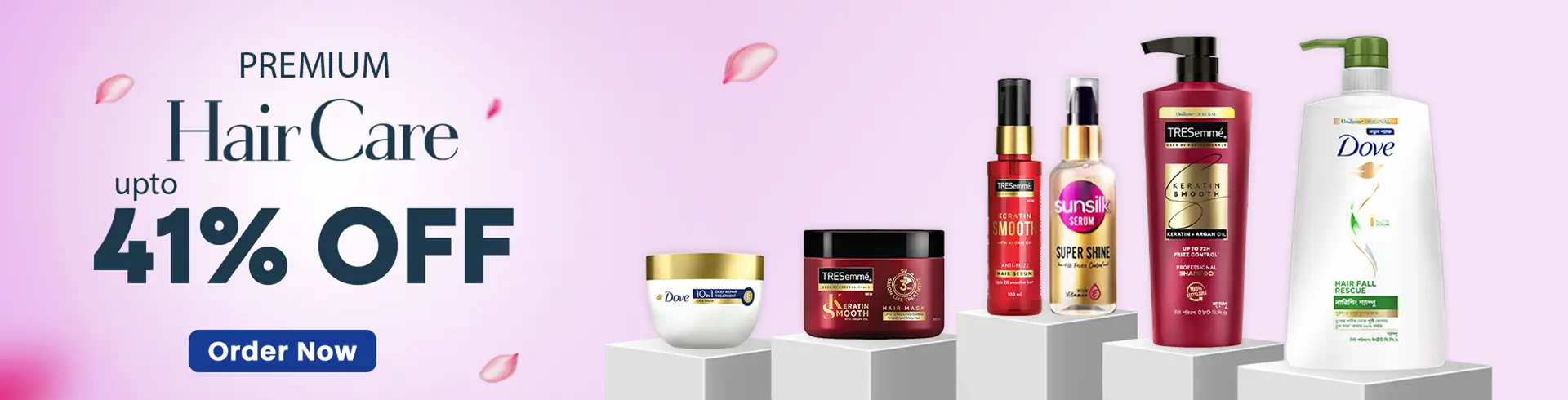 PREMIUM Hair Care upto 41% OFF Order Now Dar TRESemme, sunsilk SUPER SHINE Dove