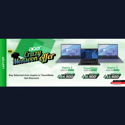 Hurry! Acer Laptop Monsoon Offer is Live – Shop Before It`s Gone.