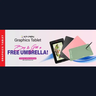 Buy XP-Pen Graphics Tablet Get a FREE Umbrella!